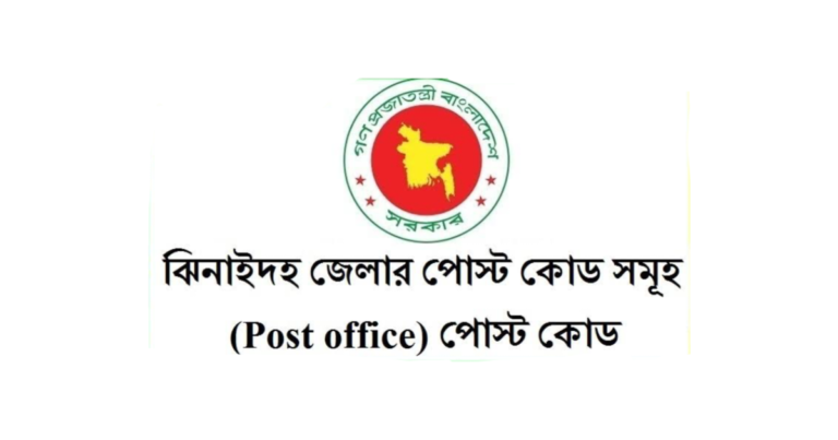 ঝিনাইদহ জেলার পোস্ট কোড