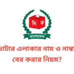 ভোটার এলাকার নাম ও নাম্বার বের করার নিয়ম