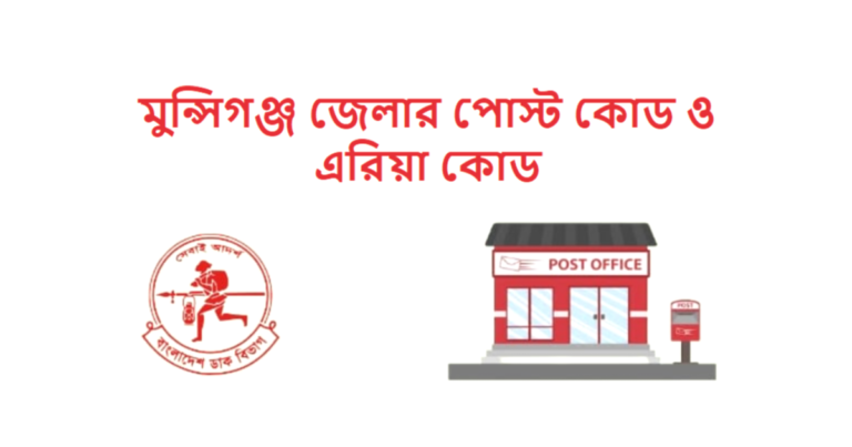 মুন্সিগঞ্জ জেলার পোস্ট কোড