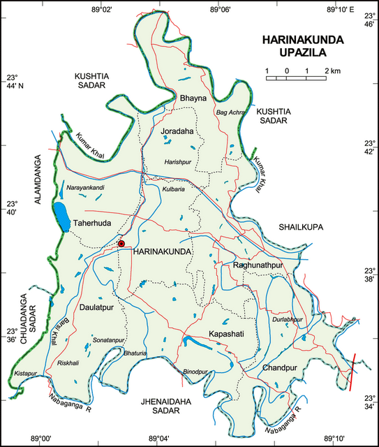 হরিণাকুন্ডু উপজেলার ইউনিয়ন সমূহ