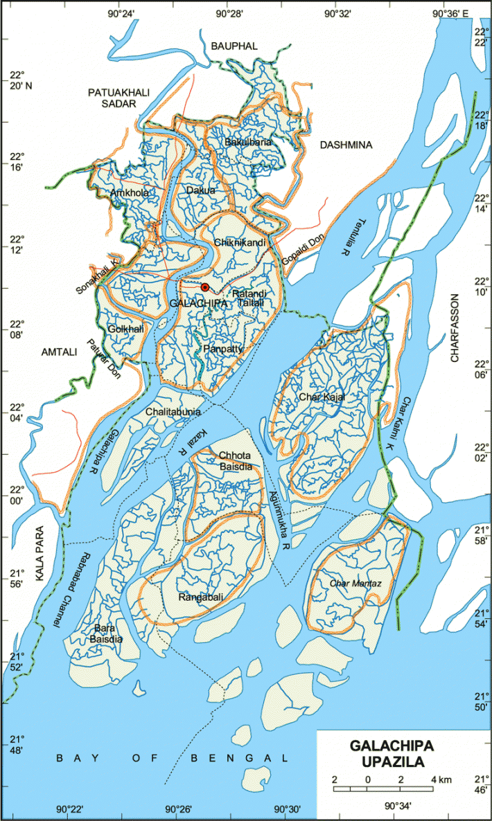 গলাচিপা উপজেলার ইউনিয়ন সমূহ
