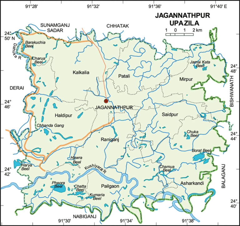 জগন্নাথপুর উপজেলার ইউনিয়ন সমূহ