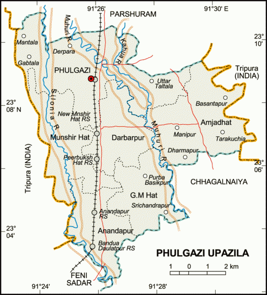 ফুলগাজী উপজেলার ইউনিয়ন সমূহ