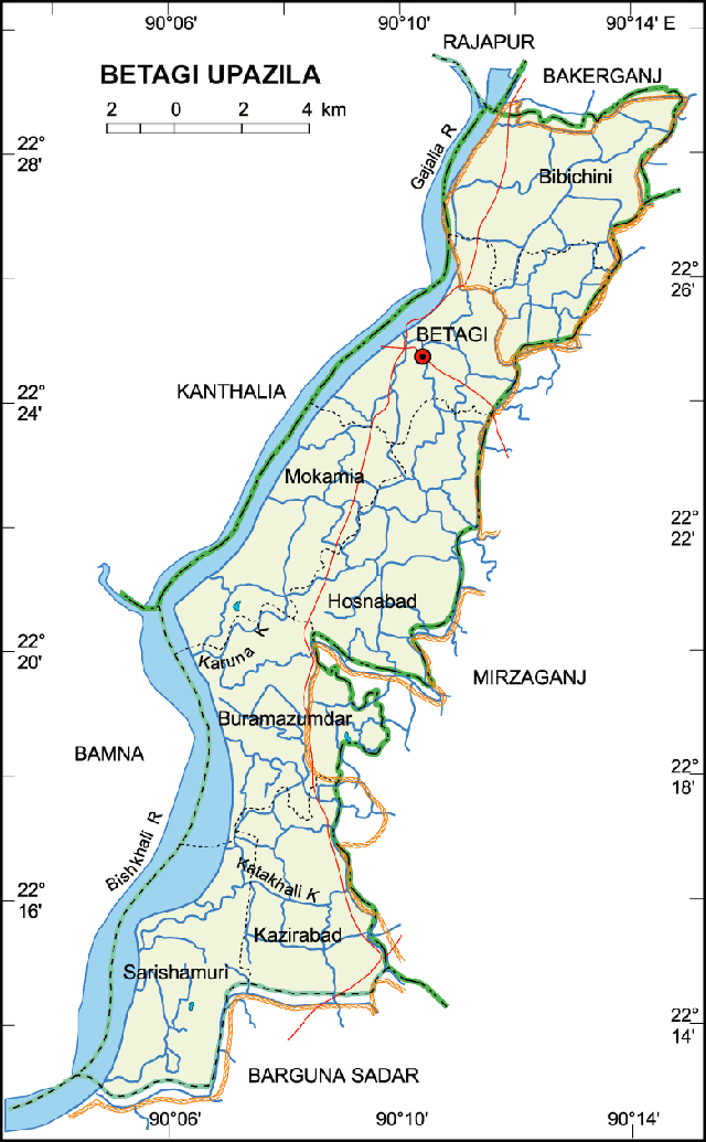 বেতাগী উপজেলার ইউনিয়ন সমূহ