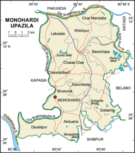 মনোহরদী উপজেলার ইউনিয়ন সমূহ