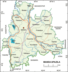 মান্দা উপজেলার ইউনিয়ন সমূহ