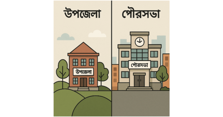 উপজেলা ও পৌরসভার মধ্যে পার্থক্য
