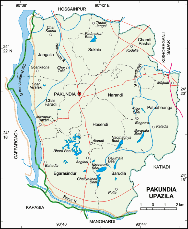 পাকুন্দিয়া উপজেলার ইউনিয়ন সমূহ