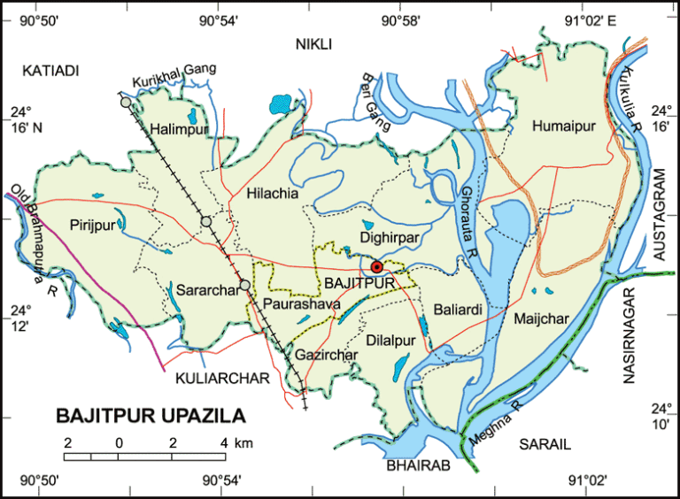 বাজিতপুর উপজেলার ইউনিয়ন সমূহ