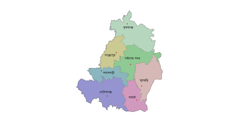 গাইবান্ধা জেলার উপজেলা সমূহ