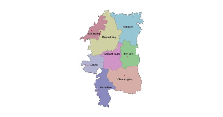 হবিগঞ্জ জেলার উপজেলা সমূহ